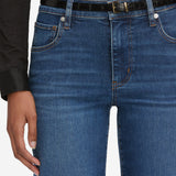 FRAME - The Petite Croc Belt -- Black
