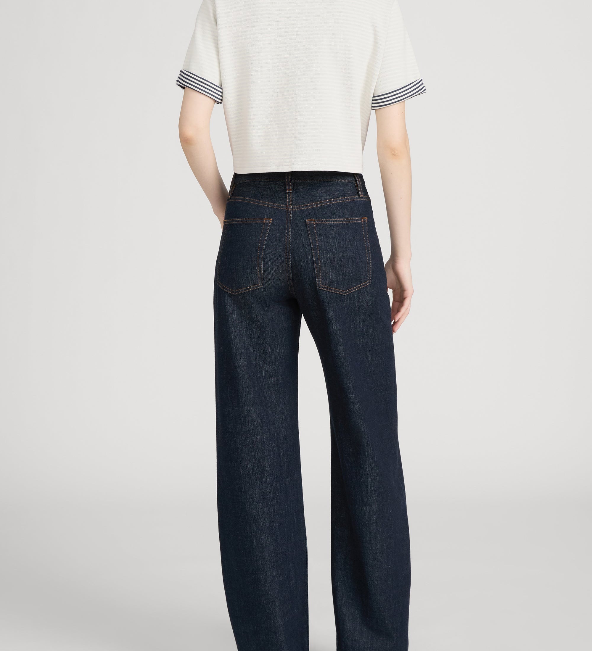 FRAME - The Stripe Cuff Top