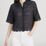 FRAME - The Petal Eyelet Shirt
