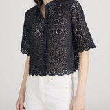 FRAME - The Petal Eyelet Shirt