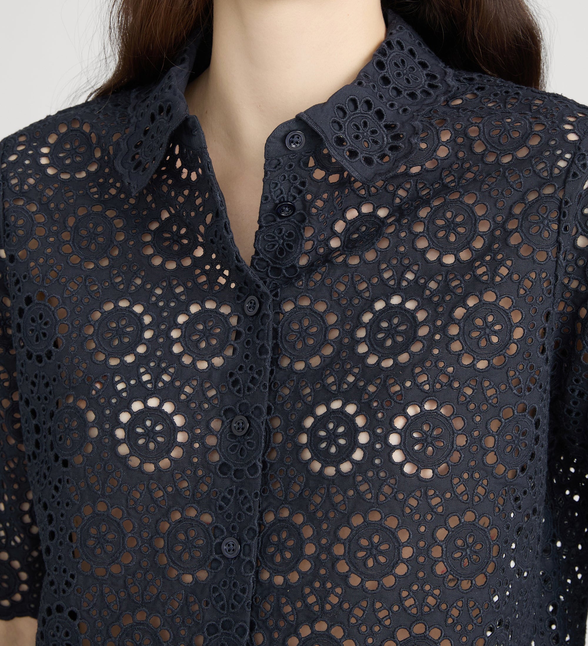 FRAME - The Petal Eyelet Shirt