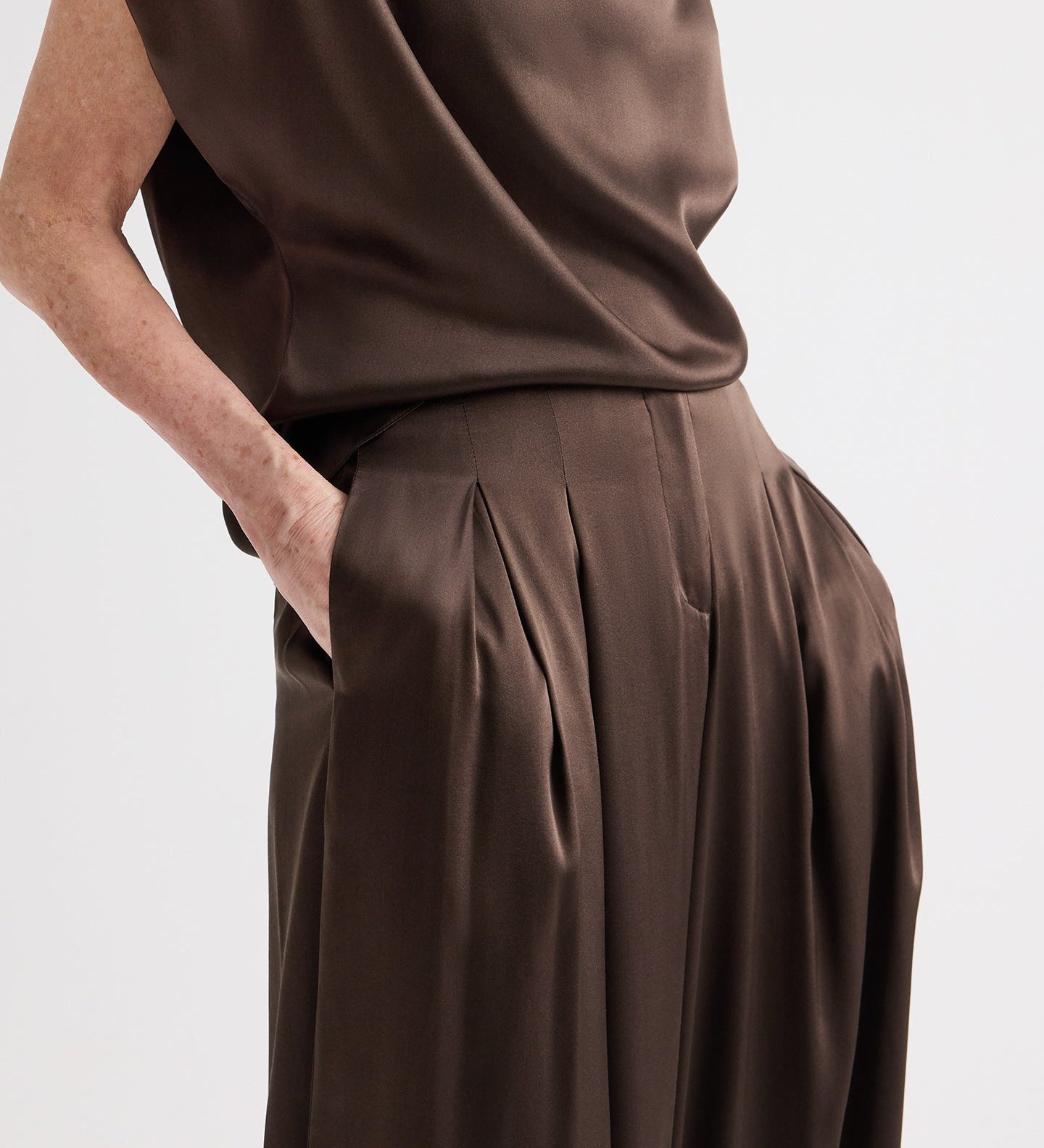 TWP - Drew Pant in Washed Silk Charmeuse
