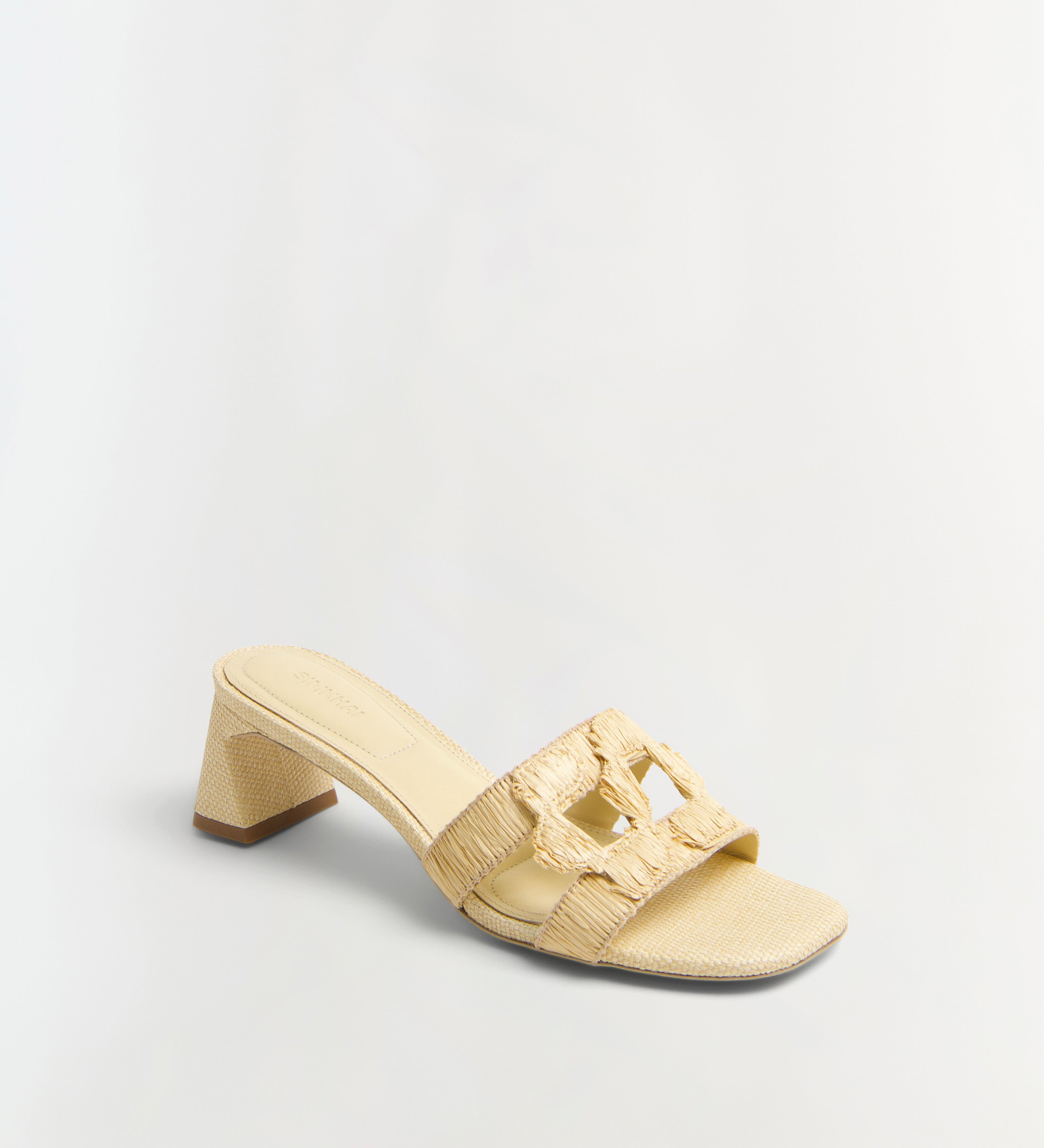 Simkhai - Monogram Raffia Block Heel
