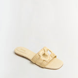 Simkhai - Monogram Raffia Flat Slide