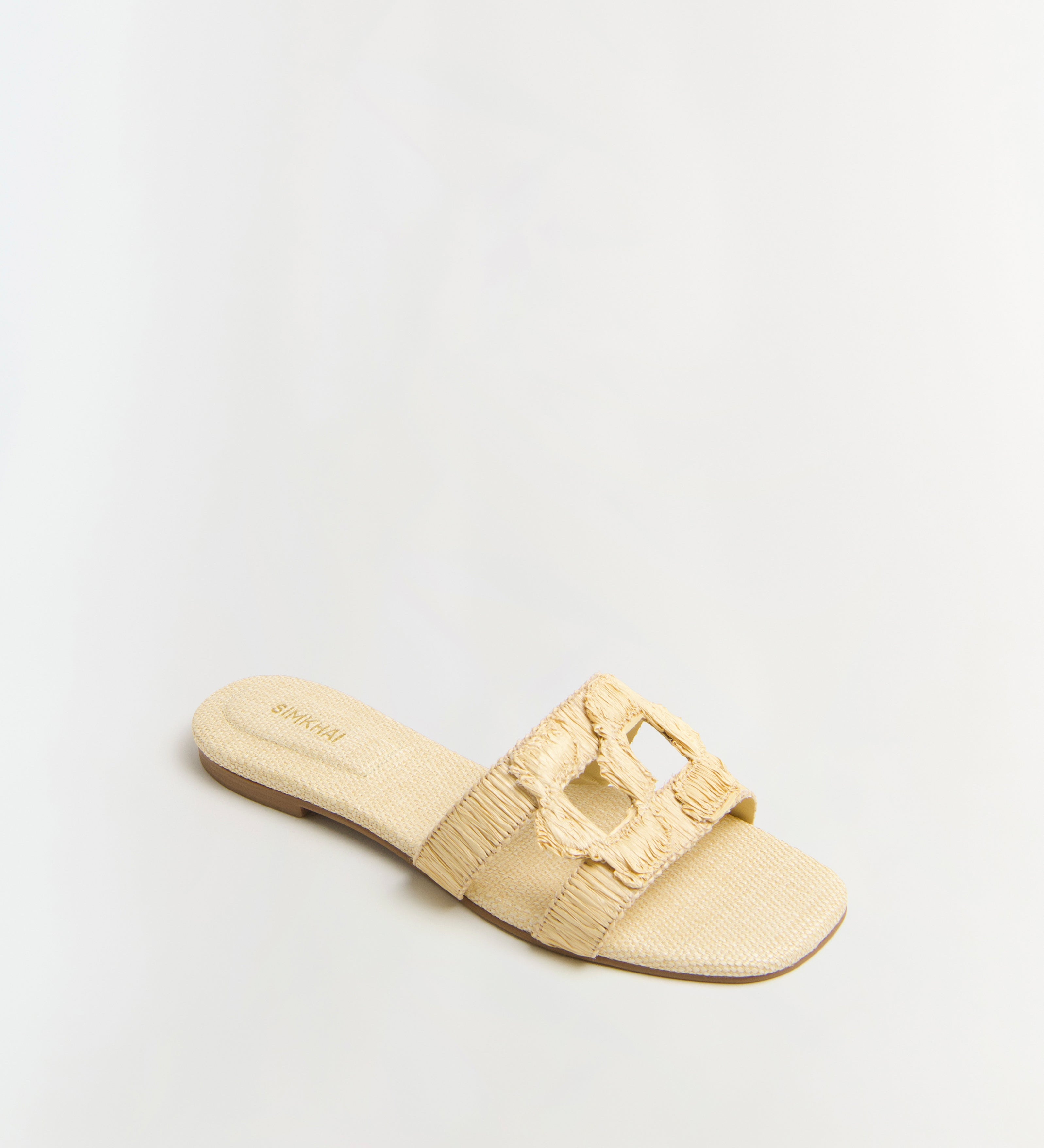 Simkhai - Monogram Raffia Flat Slide