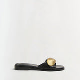 Simkhai - Gigi Oyster Leather Flat Slide
