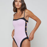 L'AGENCE - Tory Bandeau One-Piece Swimsuit