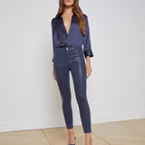 L'AGENCE - Margot Coated Cropped Skinny Jean