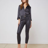 L'AGENCE - Margot Coated Cropped Skinny Jean