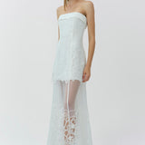 Simkhai - Rennis Embroidered Organza Bustier Gown