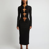 Christopher Esber - Orbit Ruched Long Sleeve Dress