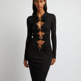 Christopher Esber - Orbit Ruched Long Sleeve Dress