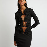Christopher Esber - Orbit Ruched Long Sleeve Dress
