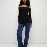 Veronica Beard - Derick Ribbed Off-Shoulder Pullover