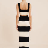Posse - THEO CROP TOP - BLACK STRIPE
