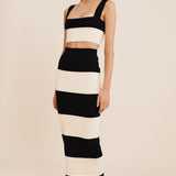 Posse - THEO CROP TOP - BLACK STRIPE