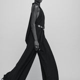 FRAME - Keyhole Halter Jumpsuit -- Black