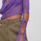 Christopher Esber - Mobius Long Sleeve Tie Top