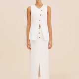 Posse - GIGI COLUMN SKIRT - IVORY
