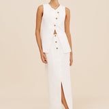 Posse - GIGI COLUMN SKIRT - IVORY
