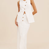 Posse - GIGI COLUMN SKIRT - IVORY