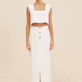 Posse - GIGI COLUMN SKIRT - IVORY