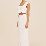 Posse - GIGI COLUMN SKIRT - IVORY