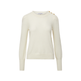 Veronica Beard - Nelia Cashmere Pullover | Button Accent