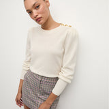 Veronica Beard - Nelia Cashmere Pullover | Button Accent