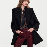 FRAME - Leather Le Crop Mini Boot -- Wine