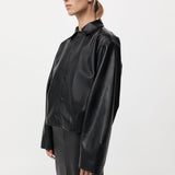 St. Agni - Cocoon Leather Jacket - Black