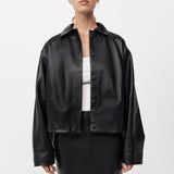 St. Agni - Cocoon Leather Jacket - Black