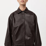 St. Agni - Cocoon Leather Jacket - Chocolate