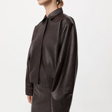 St. Agni - Cocoon Leather Jacket - Chocolate