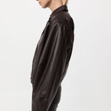 St. Agni - Cocoon Leather Jacket - Chocolate