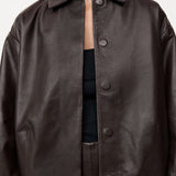 St. Agni - Cocoon Leather Jacket - Chocolate