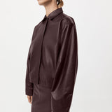 St. Agni - PRE-ORDER: Cocoon Leather Jacket - Bordeaux