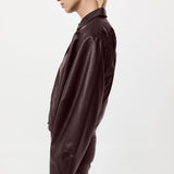 St. Agni - PRE-ORDER: Cocoon Leather Jacket - Bordeaux