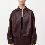 St. Agni - PRE-ORDER: Cocoon Leather Jacket - Bordeaux