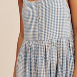 Posse - MIRA DRESS - BLUE GINGHAM