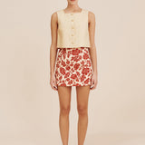 Posse - ROMEO MINI SKIRT - SCARLET BLOOM