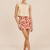 Posse - ROMEO MINI SKIRT - SCARLET BLOOM
