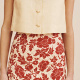 Posse - ROMEO MINI SKIRT - SCARLET BLOOM