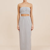 Posse - MIRA SKIRT - BLUE GINGHAM