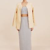 Posse - MIRA SKIRT - BLUE GINGHAM
