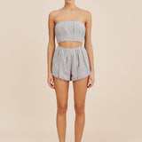 Posse - AURELIA SHORT - BLUE GINGHAM