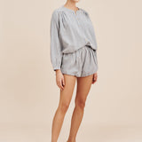 Posse - AURELIA SHORT - BLUE GINGHAM