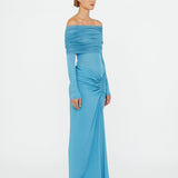 Christopher Esber - Sonora Veiled Long Sleeve Ruched Dress