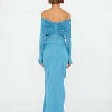 Christopher Esber - Sonora Veiled Long Sleeve Ruched Dress