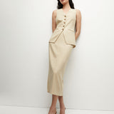 Veronica Beard - Liff Stretch-Linen Vest